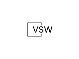 Obraz premium VSW letter initial logo design vector illustration