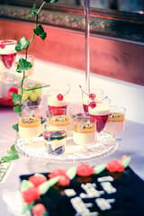 little cuty things for eating on table panacota