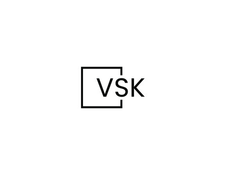 VSK letter initial logo design vector illustration