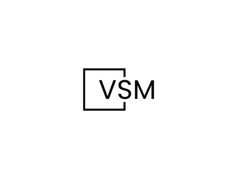 VSM letter initial logo design vector illustration