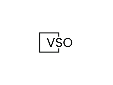 VSO letter initial logo design vector illustration