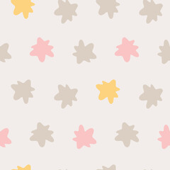 Minimalistic seamless pattern. Simple organic shape. Abstract vector illustration for printing, decor, textile, branding design