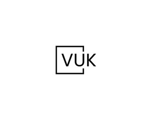 Obraz premium VUK letter initial logo design vector illustration