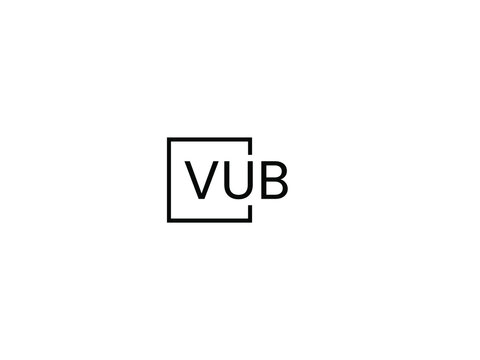 VUB letter initial logo design vector illustration