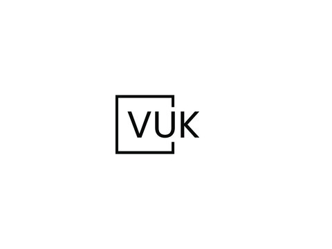 VUK letter initial logo design vector illustration