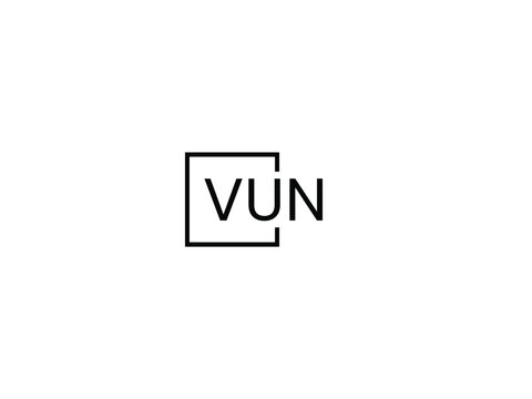 VUN letter initial logo design vector illustration
