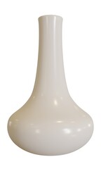 White vase on the white background. 3d rendering.
