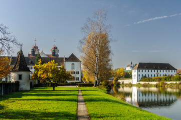 Rheinau Abbey on the River Rhine, Switzerland on October 21, 2012.