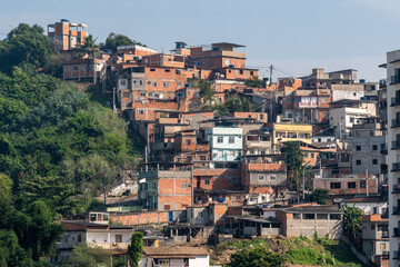 Fototapeta na wymiar image of a needy community in Rio de Janeiro - favela
