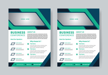 Business letterhead template corporate flyer design