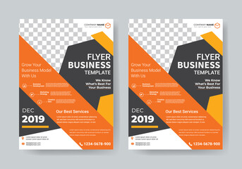Business letterhead template corporate flyer design