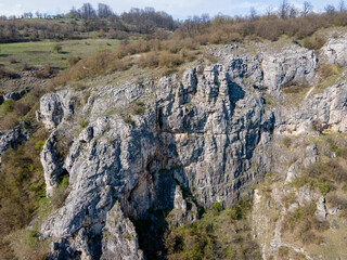 Aerial view of Lakatnik Rocks at Iskar river and Gorge, Bulgaria