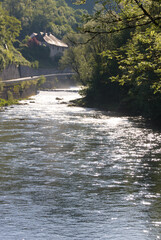 vallée de la Loue et village de Lods dans le département du doubs en Franche comté
