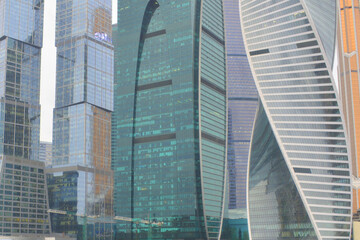 Obraz premium Moscow City - view of skyscrapers Moscow International Business Center.