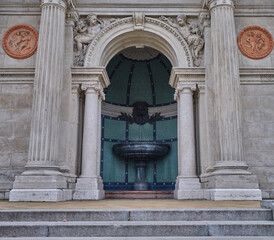 detail of the facade of basilica