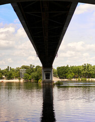 bridge over the river dnipro
