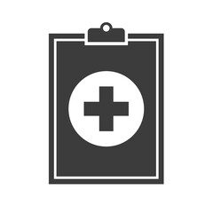 Medical record icon. Health care diagnostics line icon design template. Vector icon. 