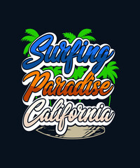 Surfing Paradise California T-Shirt