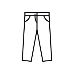 jeans icon vector in linear style. Vector illustration