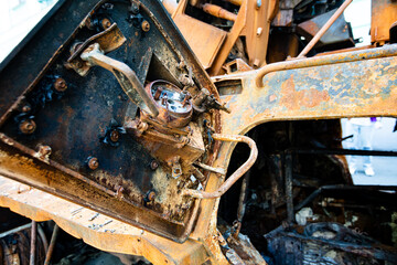 destroyed Russian military equipment in Kyiv, Ukraine