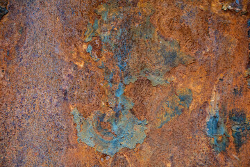 Closeup of rusty steel textured background