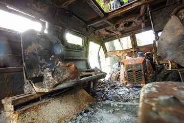 destroyed Russian military equipment in Kyiv, Ukraine