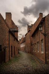 Fototapeta premium Típica calle del Beaterios de Flandes, Lovaina, Bélgica