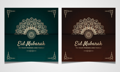 Eid Mubarak greetings message social media post design © Likhon Karmaker