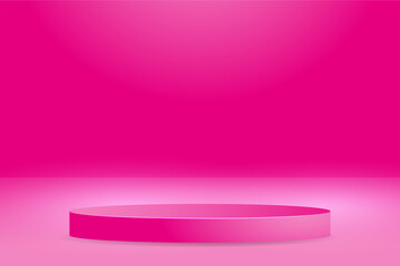 3D illustration, pink empty podium product