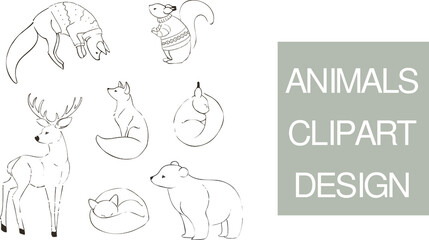 Vector set with cute exotic animals, leaves, flowers, and fruits isolated on white background. Funny tropical birds and plants illustration. Bright flat picture for children. Jungle summer clip art