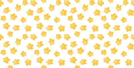 Fashion pattern digital bright floral ornament  cute wallpaper pattern painting feminine and delicate design on white background.