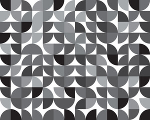 Seamless monochrome patterns on a white background	