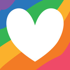 heart with rainbow. Luxury background of pride month. LGBT pride symbol..