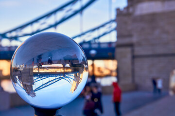 Tower Bridge through a crystal ball