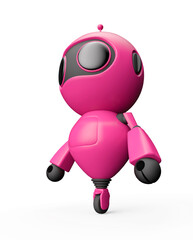 tiny robot in white background cool bottom view