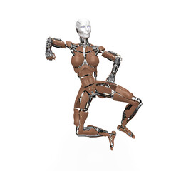 amazing robot is doing a happy dance