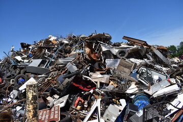 Scrap Metal at a Recycling Center