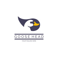 Goose head logo template design for brand or company and other