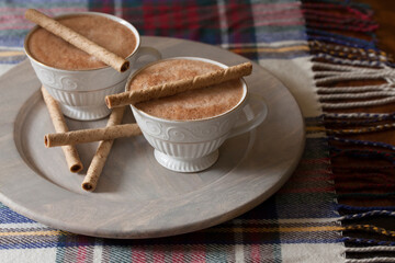 Two Chocolate Hazelnut Lattes for a Cozy Morning Treat © Catherine Murray