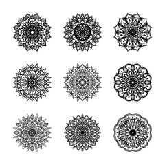 Collections  Hand drawn mandala. decoration in ethnic oriental  doodle ornament.