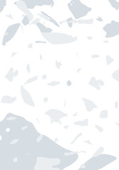 Terrazzo modern abstract template. Grey texture