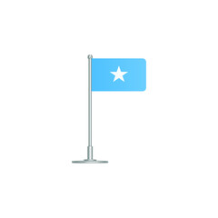 flag of Somalia. flag Somalia on flagpole. vector icon isolated on white background