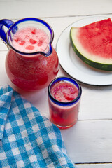 Watermelon water in glass jar