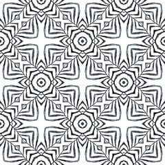 Mosaic seamless pattern. Black and white