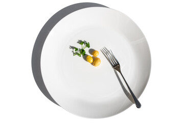 Diet, weight loss meals, eat less 