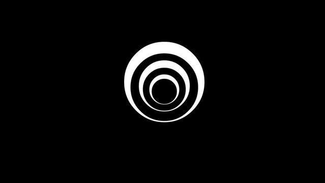 Black White Line Icon 4K