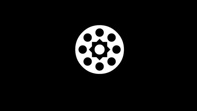 Black White Line Icon 4K