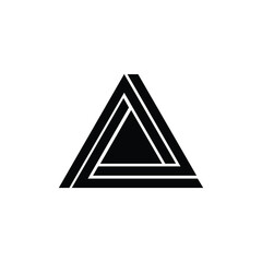 geometrical icon minimal black flat logo illustration creative simple art design triangle shape