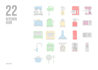 Kitchen Icon In Flat Style