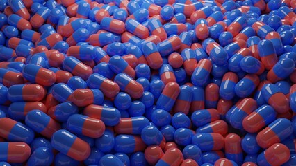Obraz premium Blue red pills